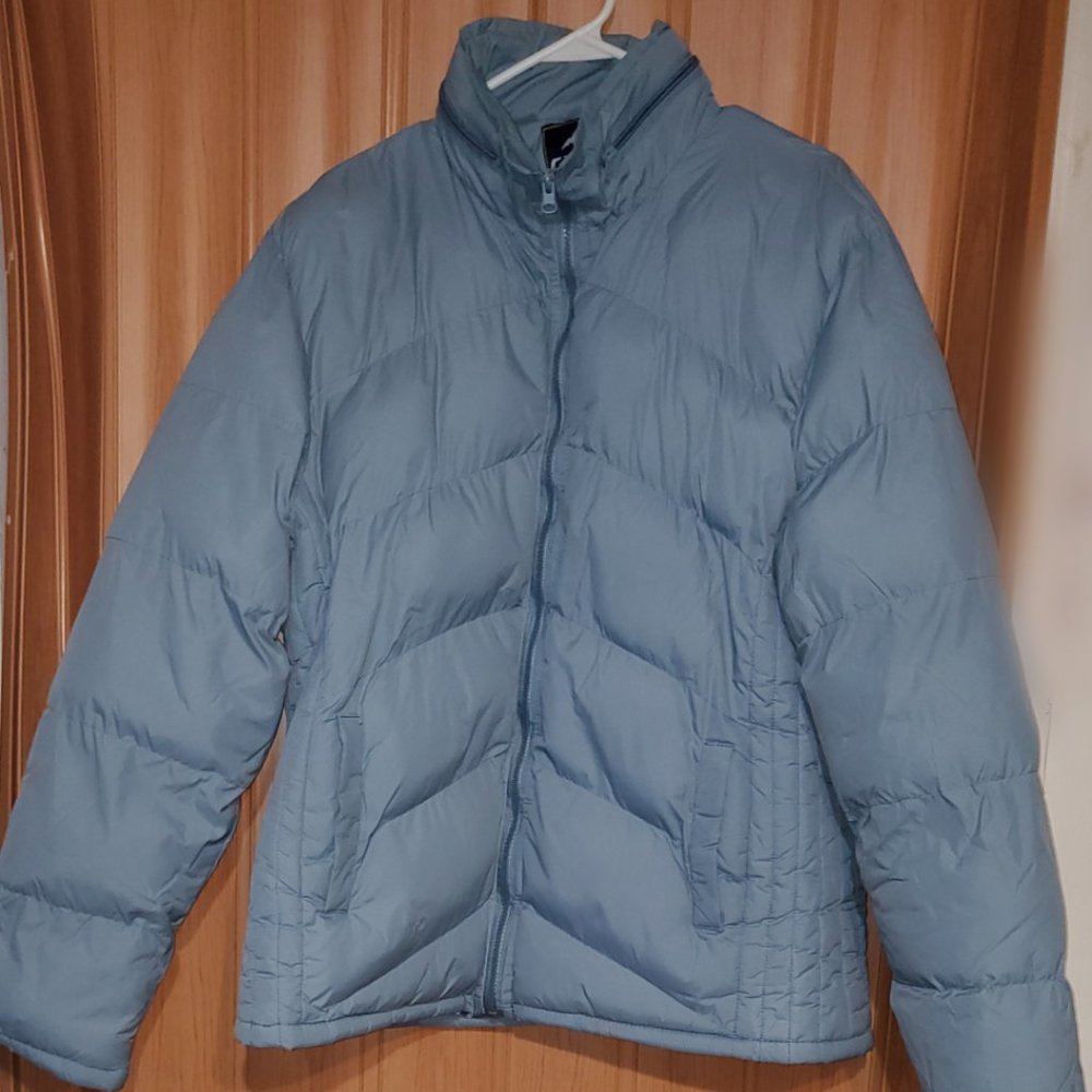 Women's Puff Blue Coat w/ Hood